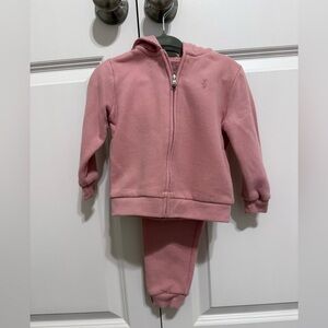Ralph Lauren Pink Kids Sweatpants & Hoodie Set